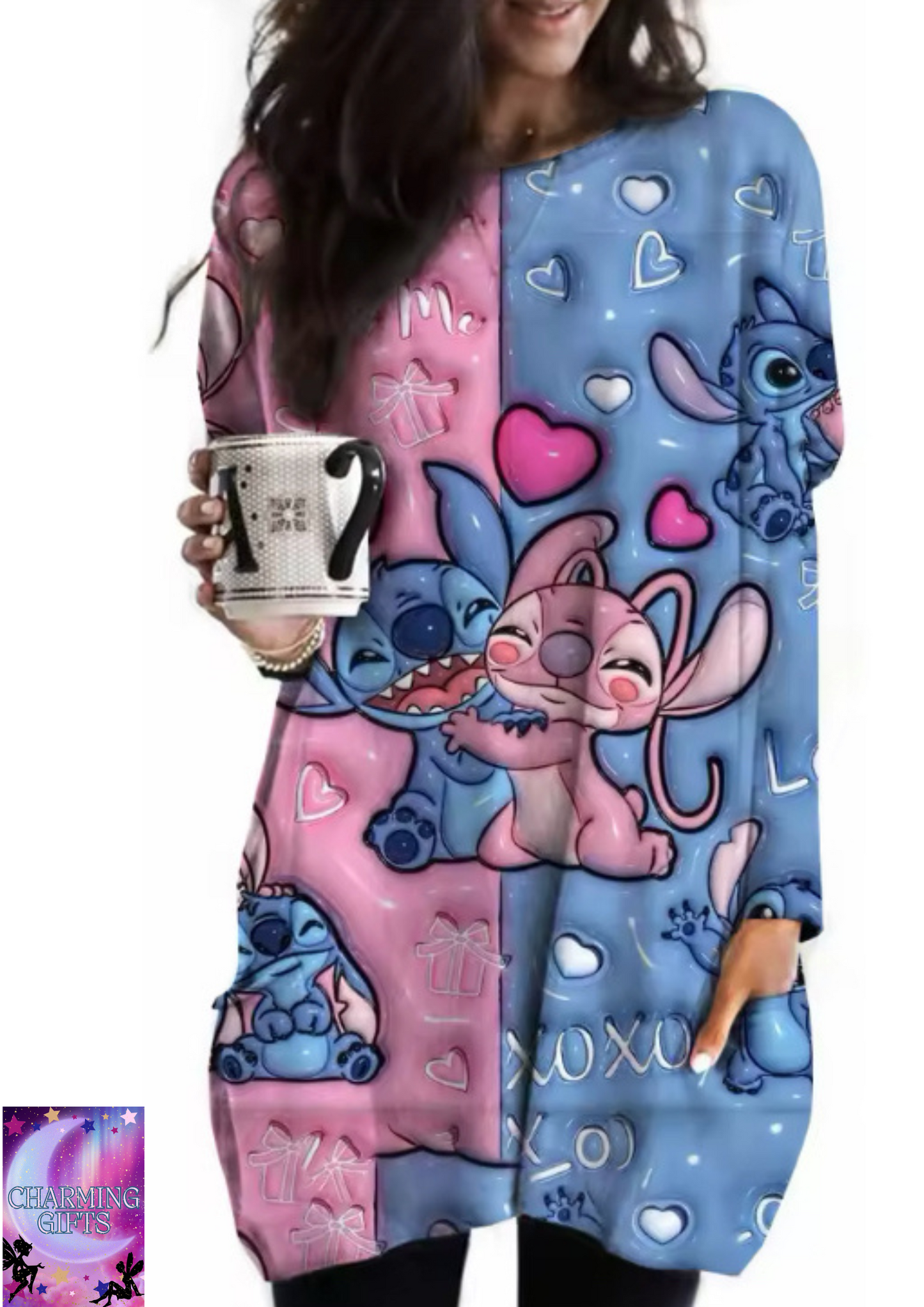 Disney's Lilo & Stitch Women's Long Sleeve T-shirt Autumn Casual Cute New Youth Women's Wear Y2k Kawaii 3D Printed High Quality