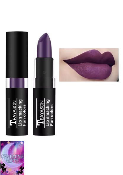 Waterproof Long Lasting Cosmetic Black Blue Purple Matte Make Up Lip Gloss Makeup Red Lipstick