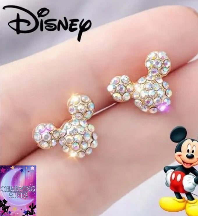 Disney Mickey Mouse Earrings S925 Sterling Silver Needle Simple High Quality Earring Female Jewelry Fashion Accessorie Gift