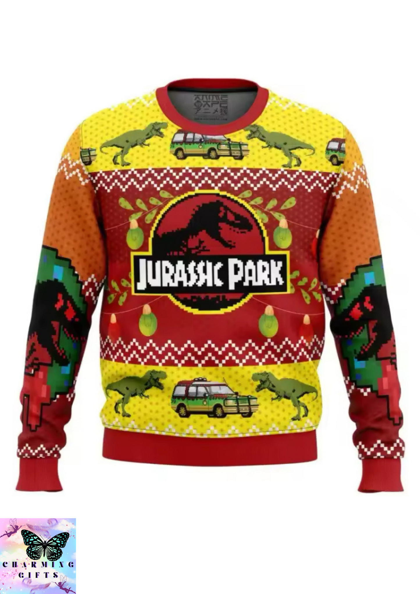 Ethics of Cloning Jurassic Park Ugly Christmas Clothing Gift Santa Claus Pullover Men 3D Autumn And Winter Sweatshirt