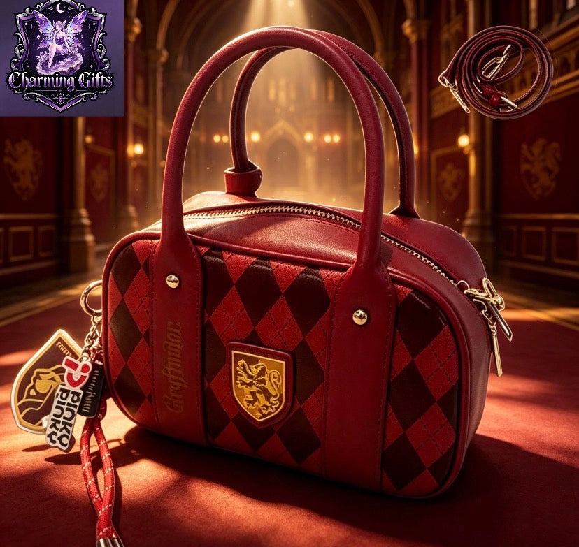 Harry Potter Women's Crossbody Tote Bag – Hogwarts Gryffindor & Slytherin House Shoulder Bag With Zipper,Hand Bag For Commute Outing Party Christmas Halloween Birthday Gift For Girls & White-Collar Workers, Halloween Bags Perfect For Fancy Party Matching
