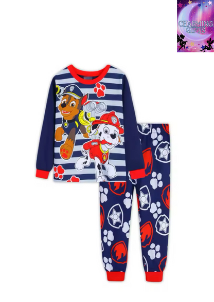 Unisex Original Paw Patrol Pajamas Set Thin Long Sleeved Mashall Chase Rubble Patrulla Children Clothes Kids Sleepwear Spring Nightwear