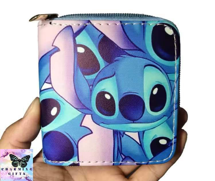 Disney stitch Wallet Cartoon Lilo and Stitch Figure printed Short Coin Purse Luxury Multi-layer Card Holder Wallet