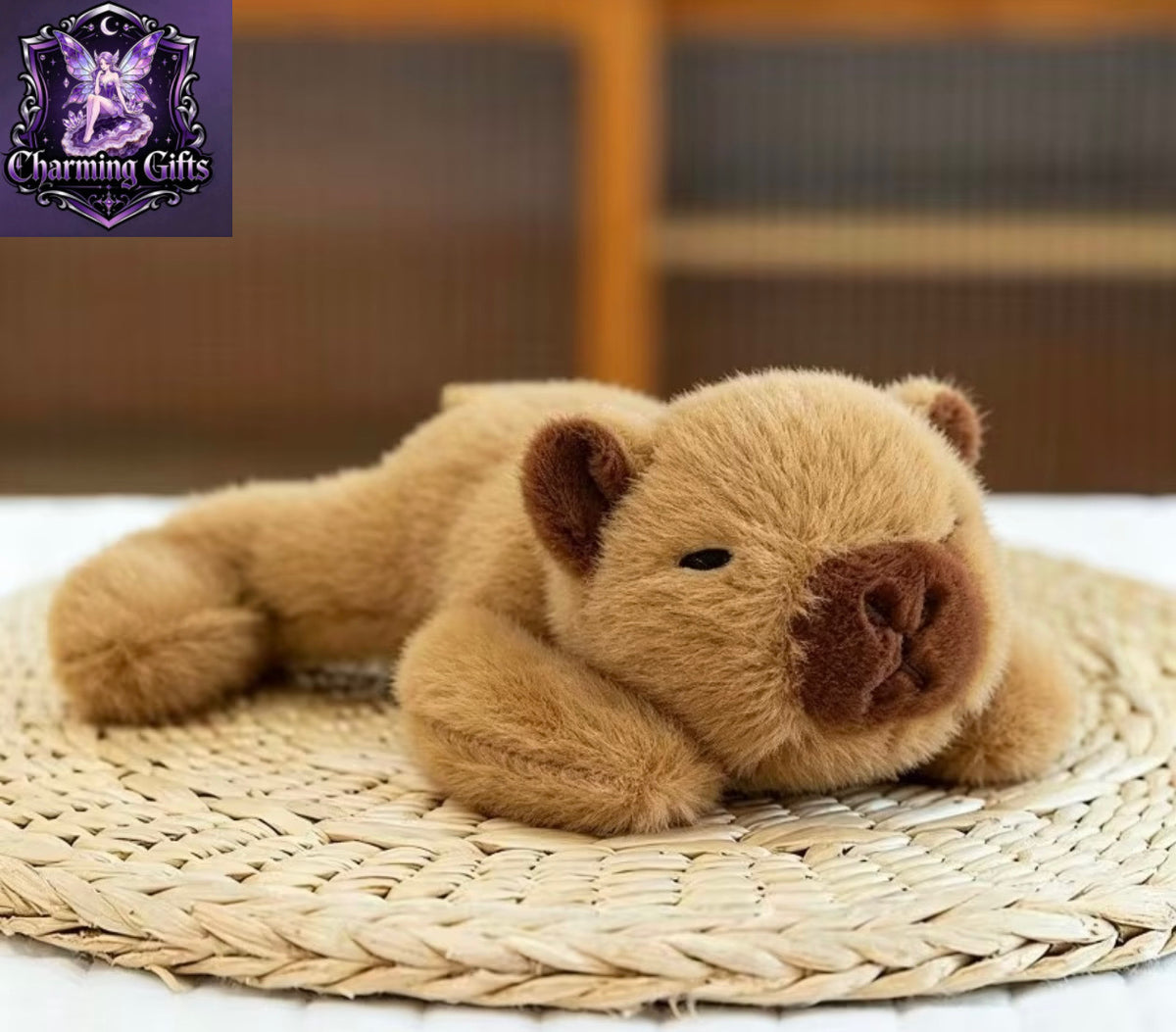 😴 LAY‑DOWN SLEEPY CAPYBARA PLUSH 🦫✨