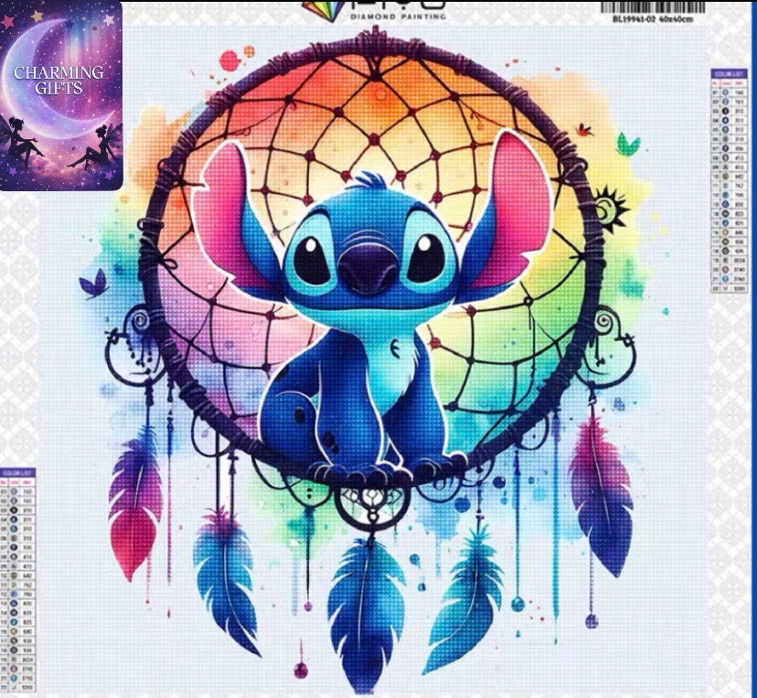 Disney Stitch Diamond Painting Dreamcatcher Full Drill Diamond Embroidery Cartoon Mosaic Art Cross Stitch Set Home Decor