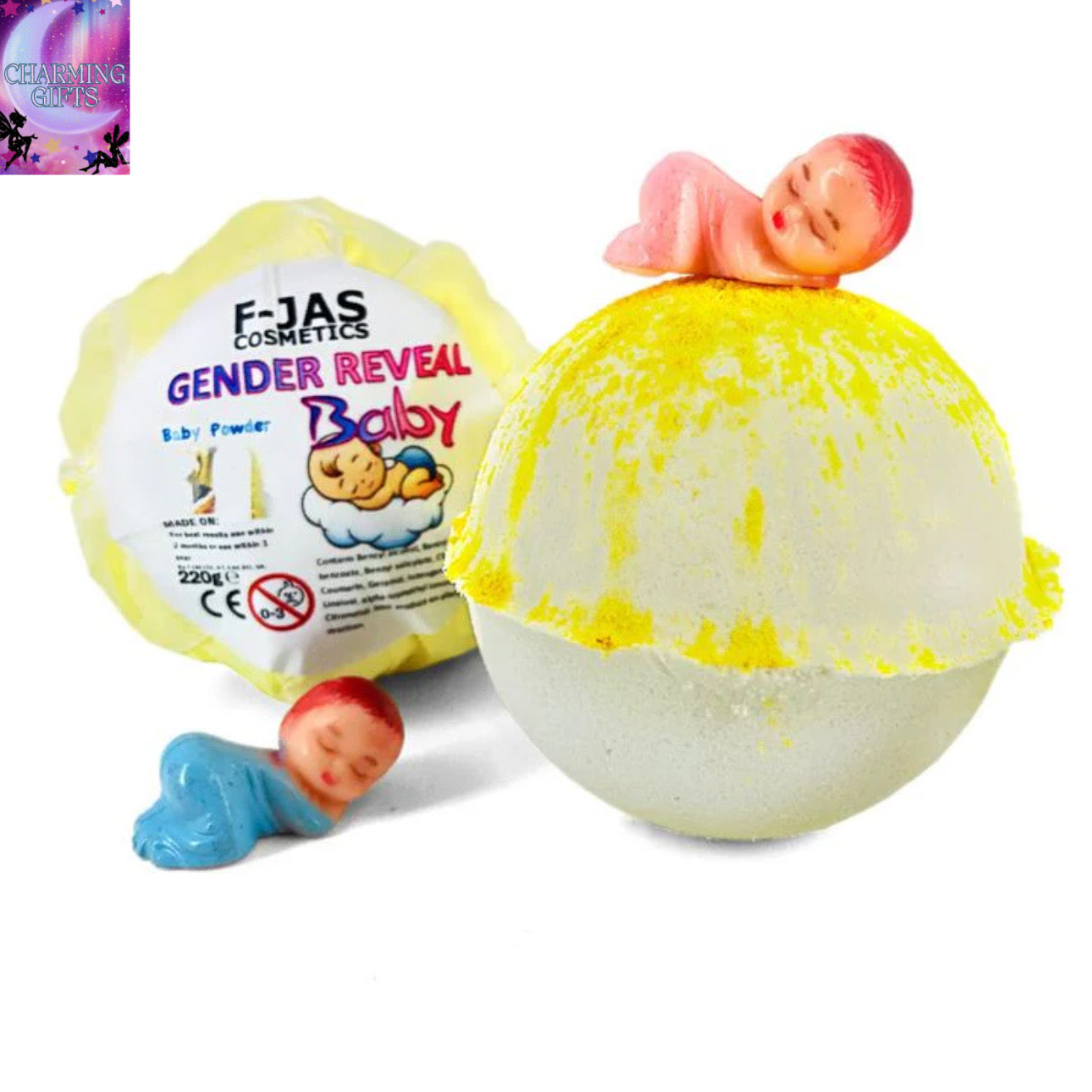 Large gender reveal bath bomb