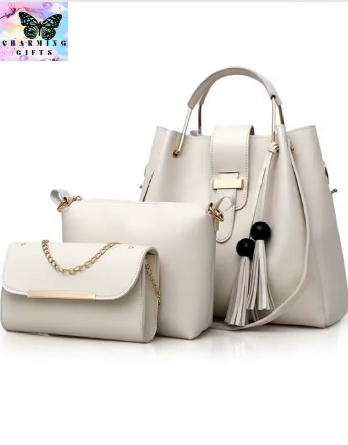 3pc Portable Women's Bag Fashion One-Shoulder Bucket Women's Bag