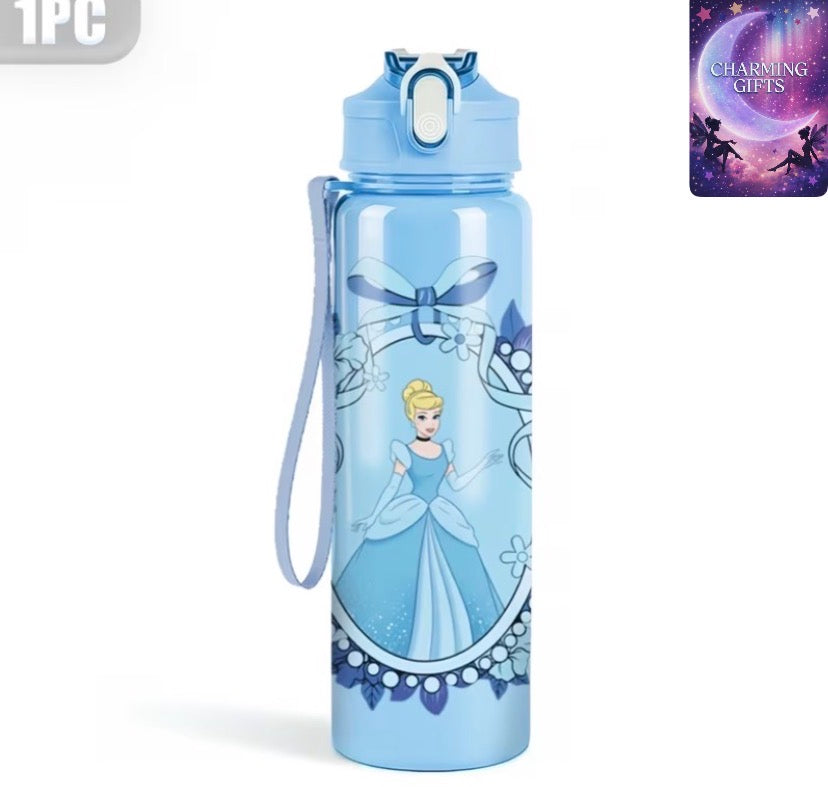 This Adorable And Fashionable Disney Water Bottle Holds 750Ml (25Oz). It Is Made of Lightweight, Durable Plastic And Is Leak-Proof. an Ideal Present for Occasions Like Birthdays, Graduations, Valentine'S Day, And Mother'S Day