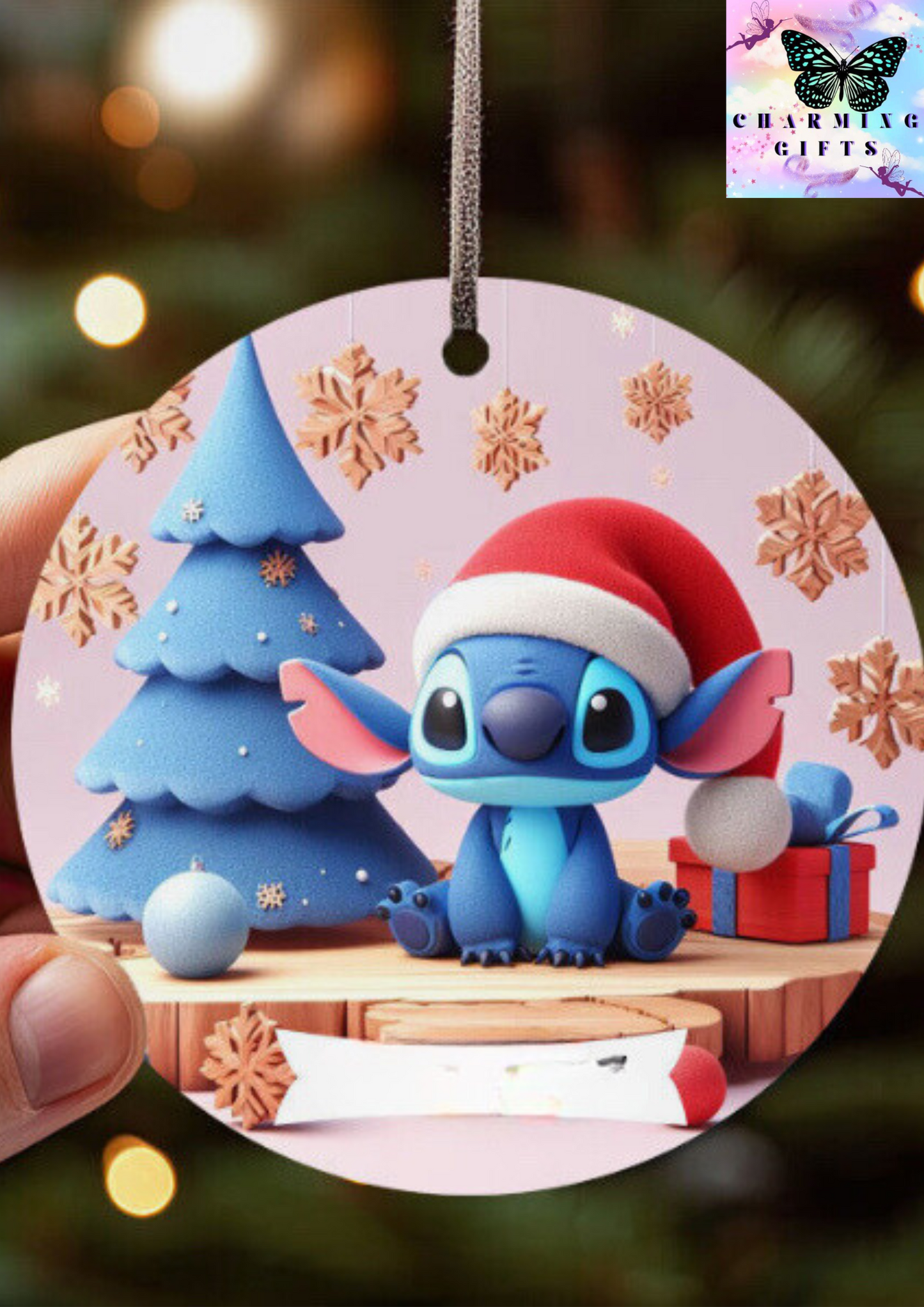 Personalised Christmas Stitch Bauble Custom Ornament Tree Decoration Gift