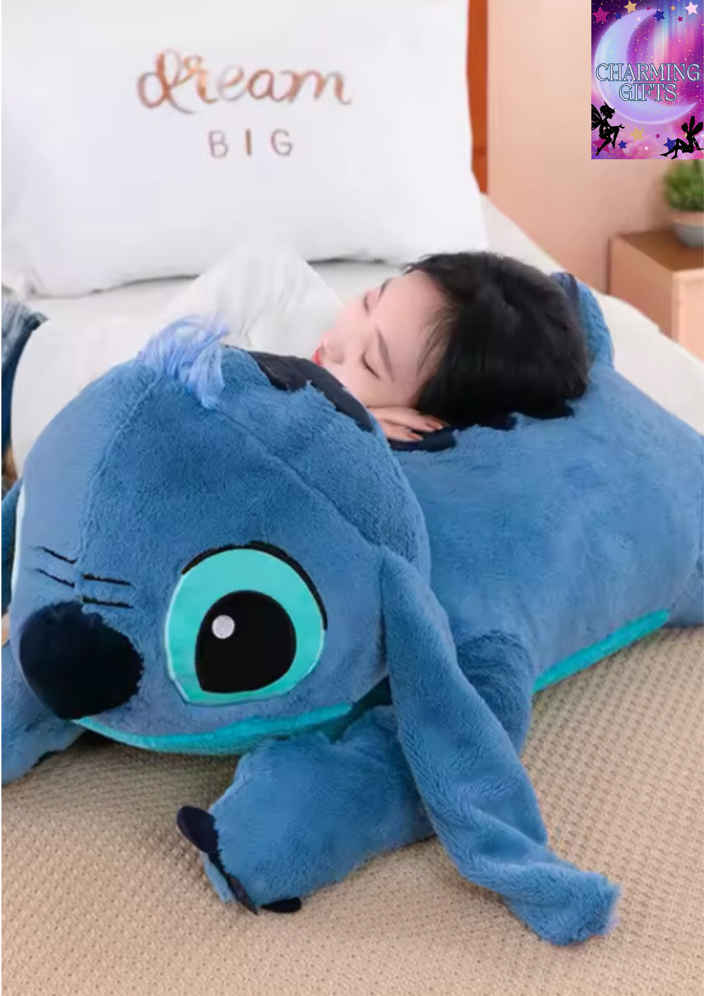 Disney Kawaii Stitch Plush Toy Doll Animals Cartoon Soft Sleeping Sofa Pillow Room Decor Anime Stuffed Peluche Birthday Gift 75CM