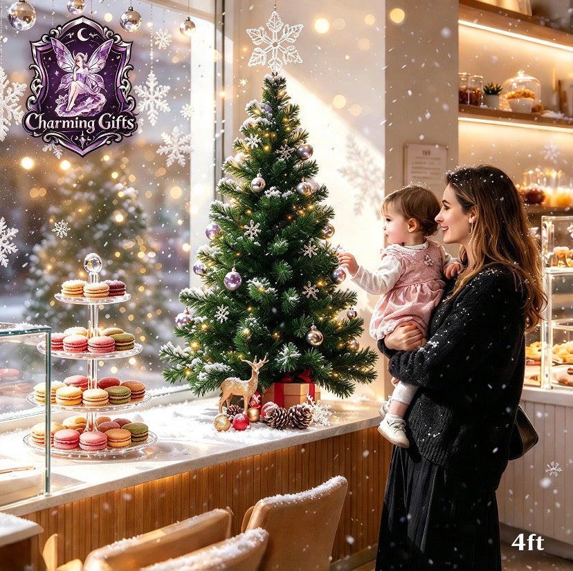 🎄 4ft Green Artificial Christmas Tree — Quick-Fold Umbrella Design 🎄