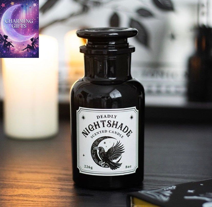 Mystic Raven Deadly Nightshade Apothecary Candle