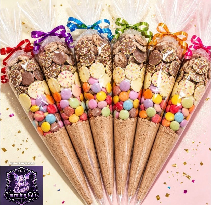 🍫 1pc Prefilled Sweet Shop Made Chocolate Sweet Cone