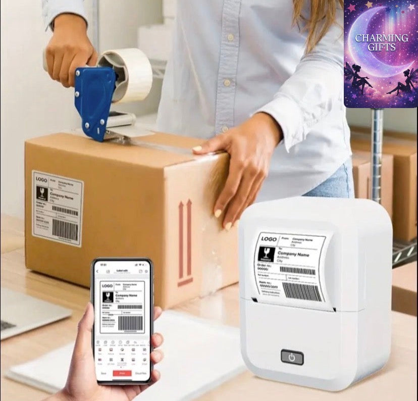 Marklife X2 Thermal Label Printer - Portable Label Maker for Product, Address, Small Business - Compatible with Android, IOS, Windows & Mac, 1 Roll 40x30mm Label, Address Printing, Product Labeling, Compact Label Printer, Portable Form Factor
