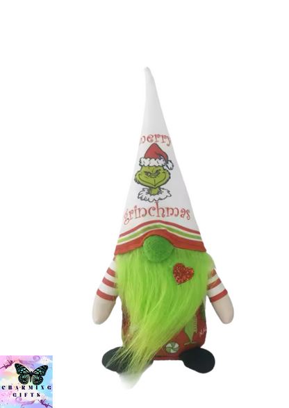 Faceless Doll Grinch Rudolf Holiday Ornament Decoration Christmas Grinch Doll