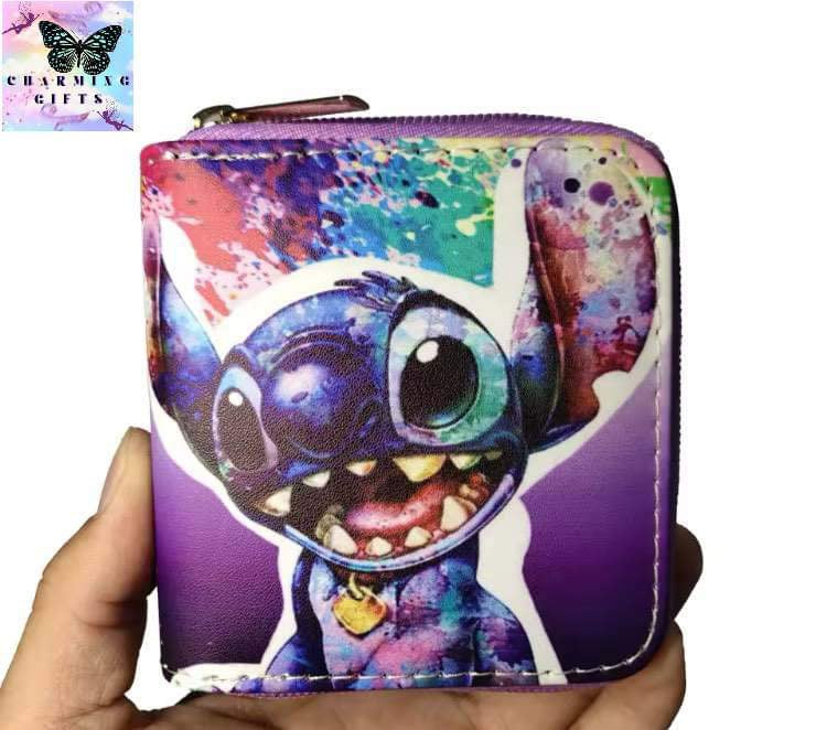 Disney stitch Wallet Cartoon Lilo and Stitch Figure printed Short Coin Purse Luxury Multi-layer Card Holder Wallet