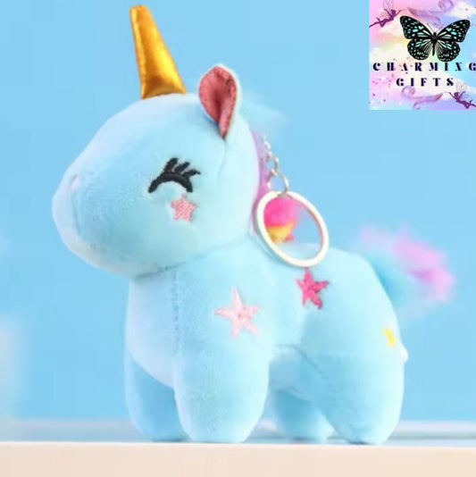 Cute Plush Toy Keychain Cartoon Unicorn Doll Pendant Bag Decoration Children Girls Gift Popular Animal Rainbow Horse Keyring