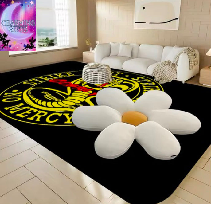 Cobra Kai Snake Floor Mat Bathroom Mat Kids Room Bedroom Decoration Balcony Anti-Slip Doormat Living Room Welcome Rug 100x150cm