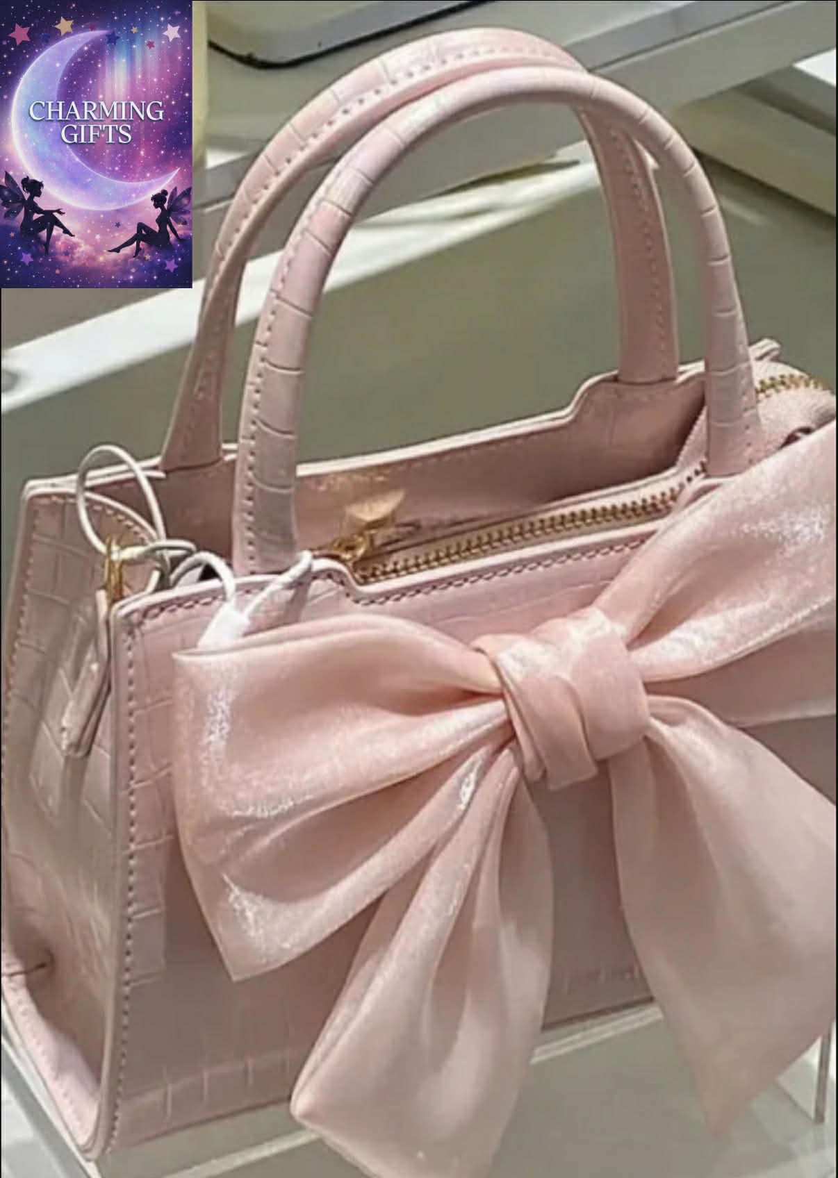 Fashion Women's Clutch Purse Handbags Summer Pink Bowknot Female Underarm Bags Sweet Girl's Small Square Shoulder Messenger Bag