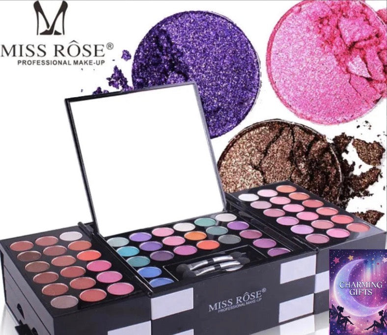 148 Color Long Lasting Waterproof Shimmer Makeup Kit Glitter Matte Eyeshadow Eyebrow Blush Palette Travel Cosmetics Set