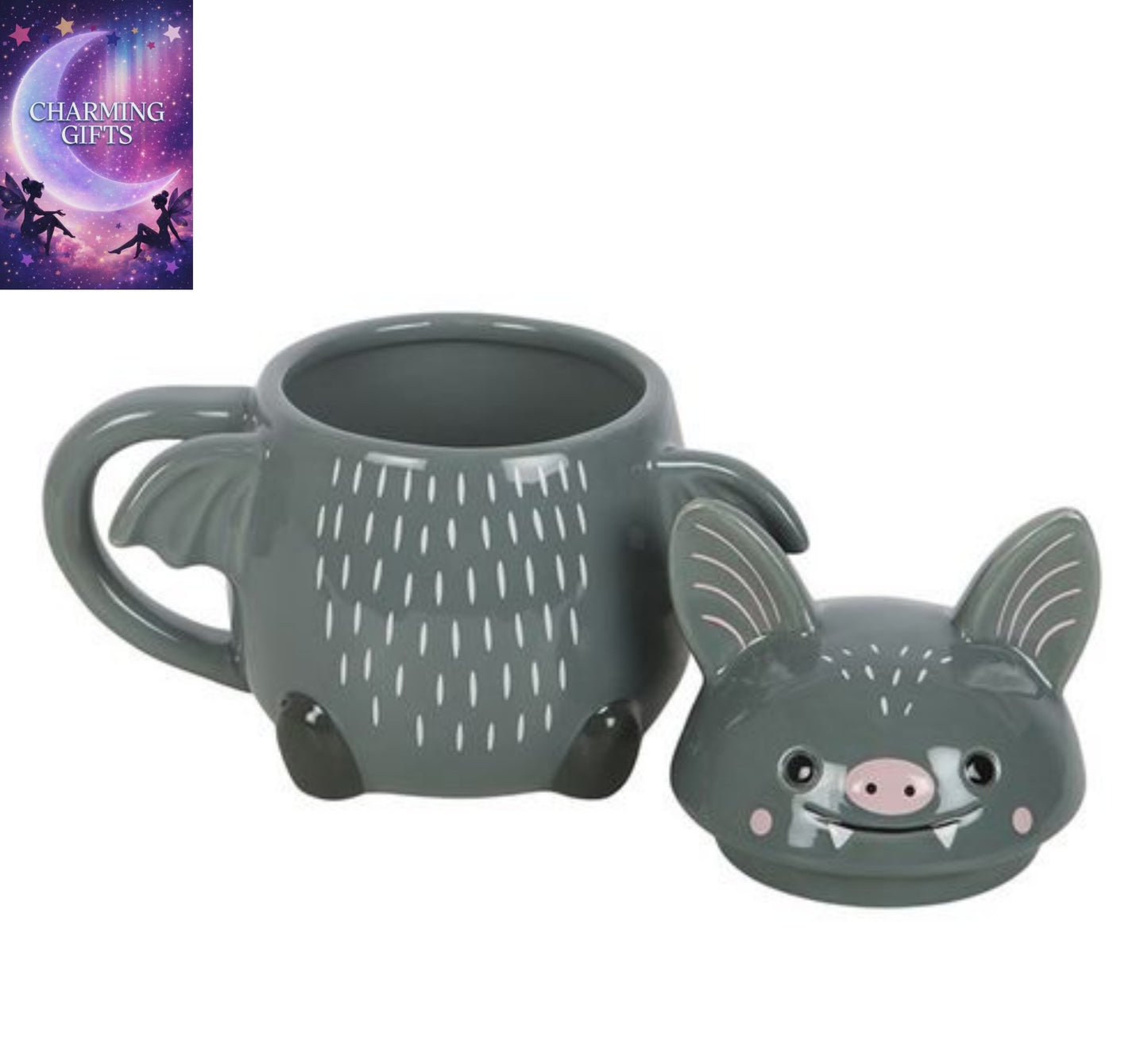Cute Bat Lidded Mug