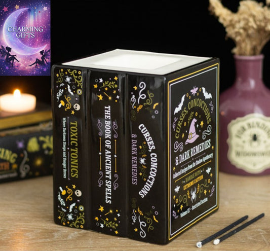 Witch's Apothecary Book Shaped Oil Burner and Wax Warmer