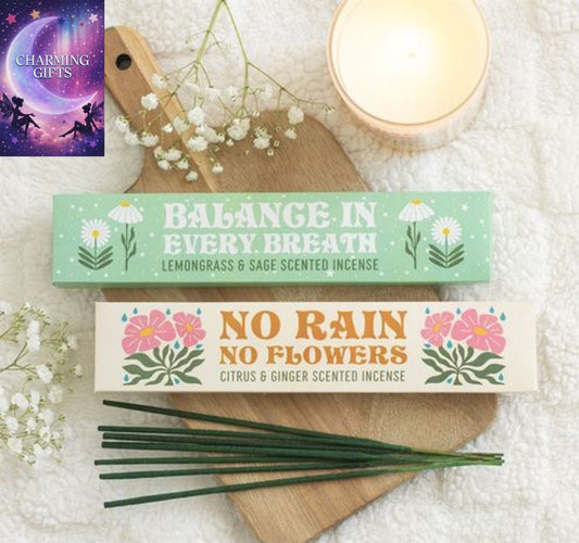 Set of 2 No Rain, No Flowers Incense Stick Packs