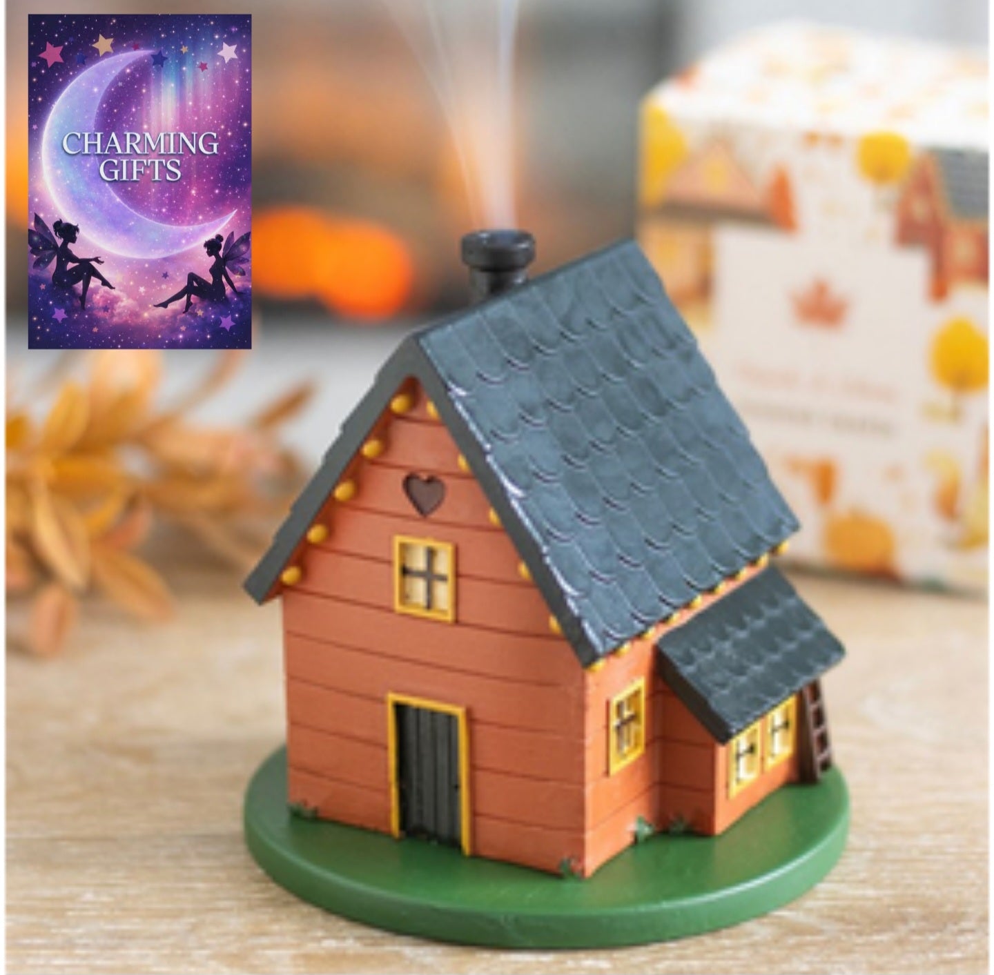 Brown House Incense Cone Burner