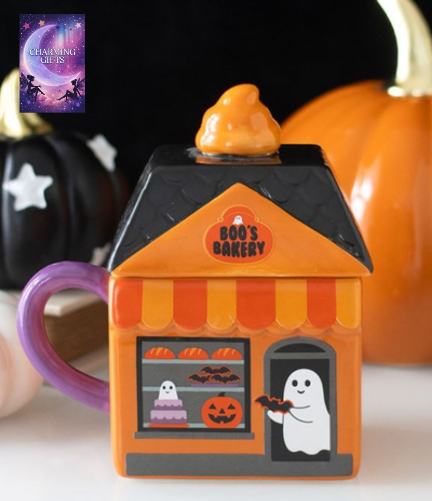 Boo's Bakery Lidded Mug