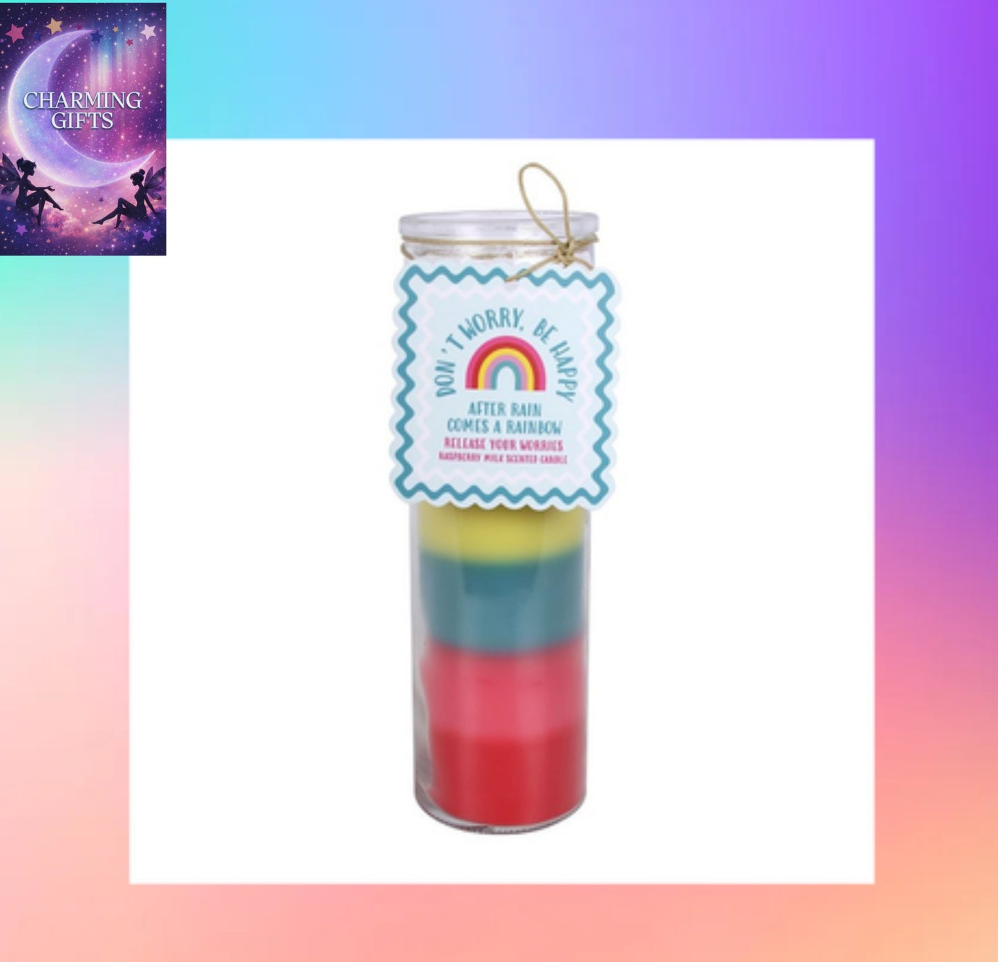 Striped Raspberry Milk Scented Tube Candle
