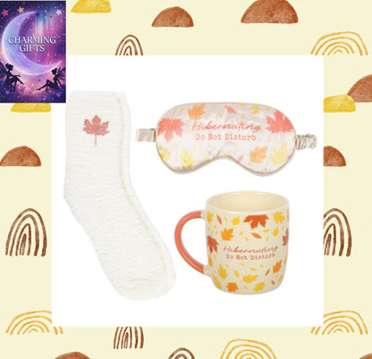 Autumn Hibernation Kit with Mug, Socks and Eye Mask