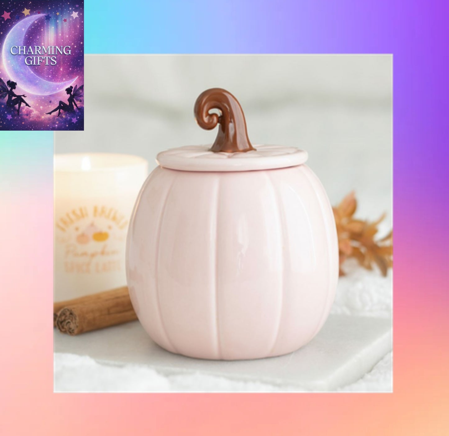 Pink Curly Pumpkin Oil Burner
