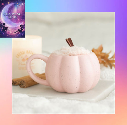 Pink Pumpkin Mug and Socks Set