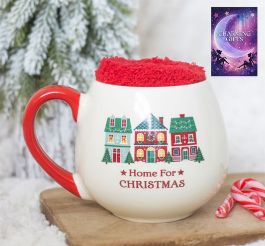 Home for Christmas Mug and Socks Set