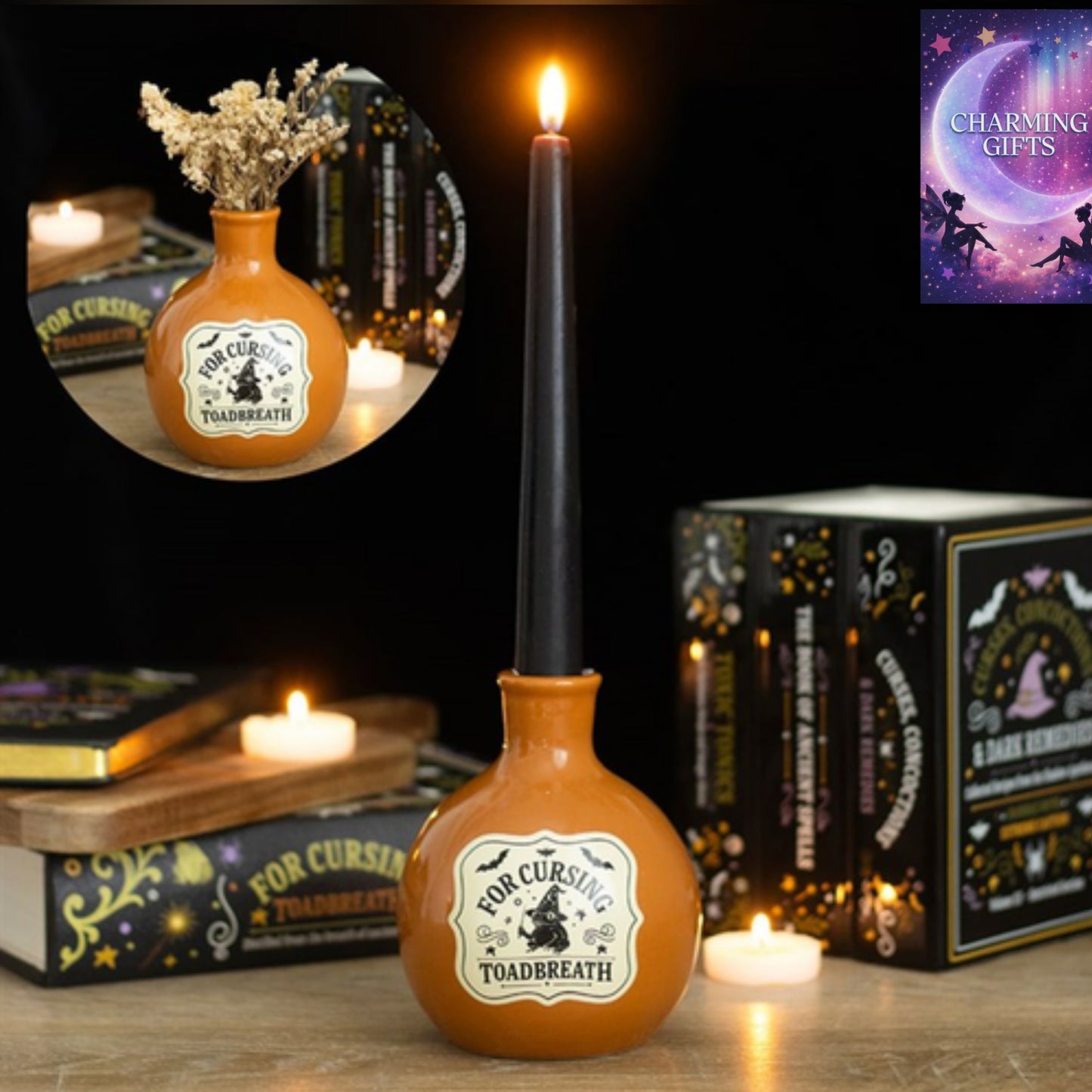 Toadbreath Potion Bottle Vase and Candle Holder