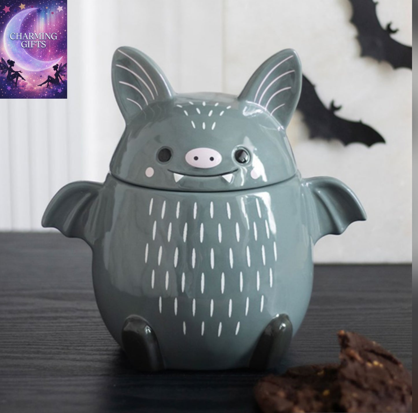 Cute Bat Cookie Jar