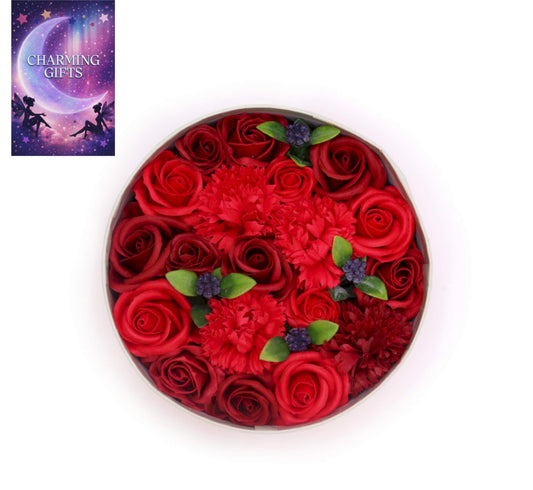 Round Box - Classic Red Roses