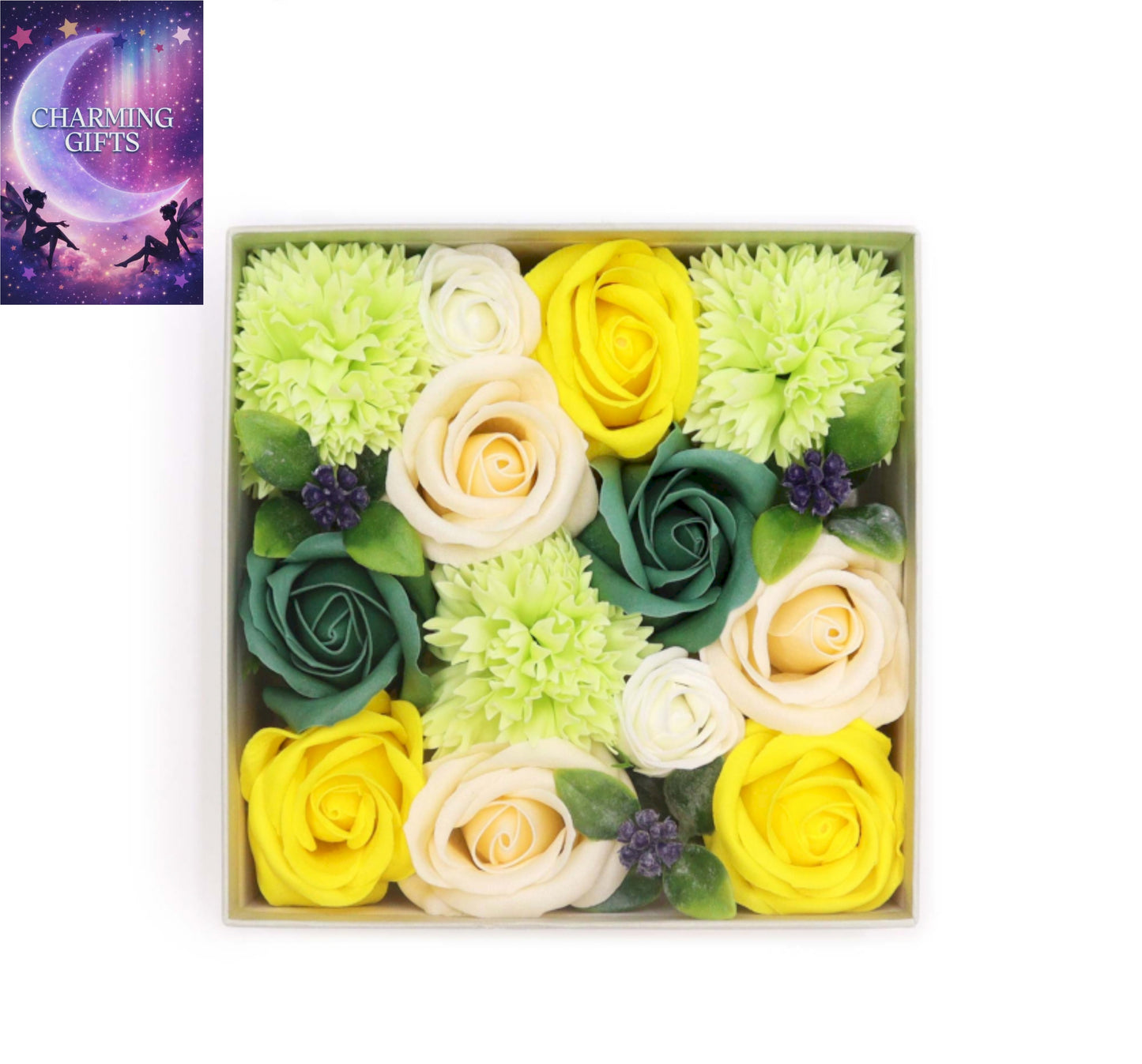 Square Box - Spring Celibrations - Yellow & Greens
