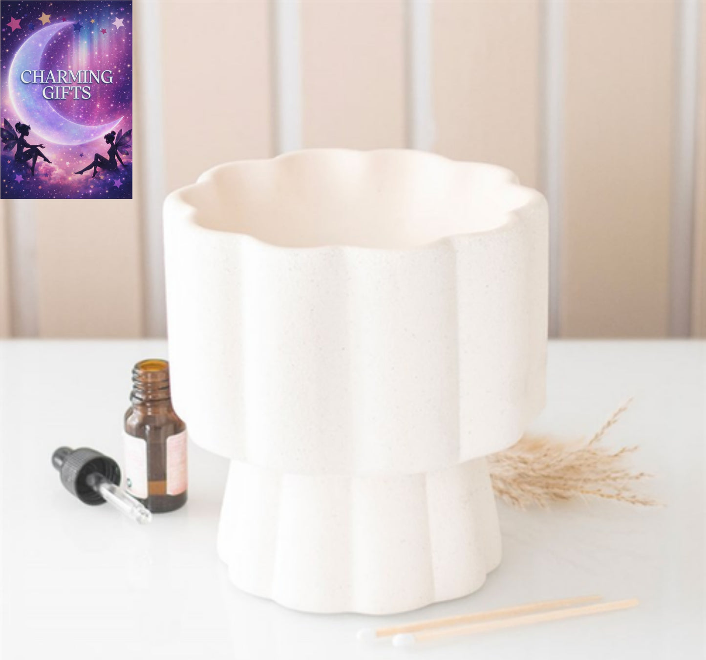 Scalloped Pedestal Oil Burner