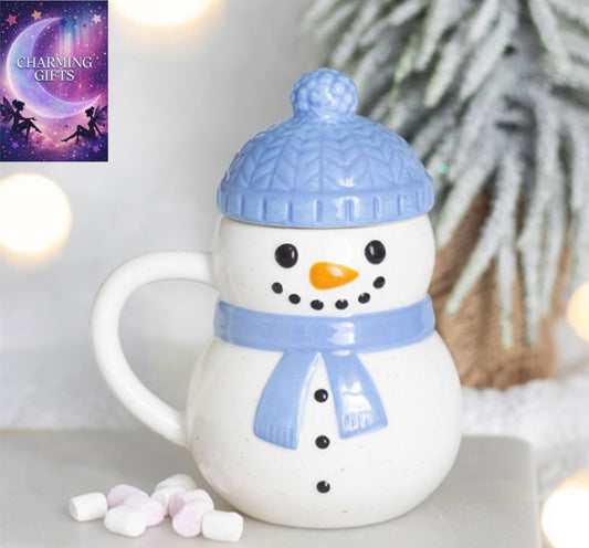 Winter Snowman Lidded Mug