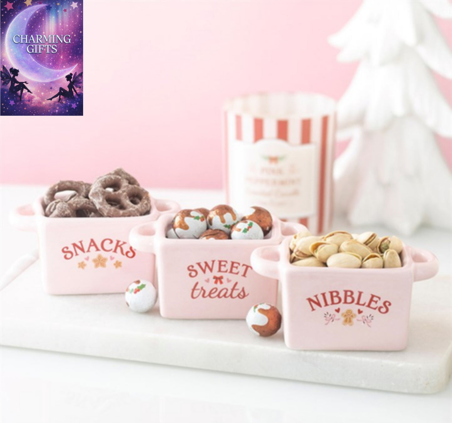 Set of 3 Sugarplum Bakery Snack Bowls