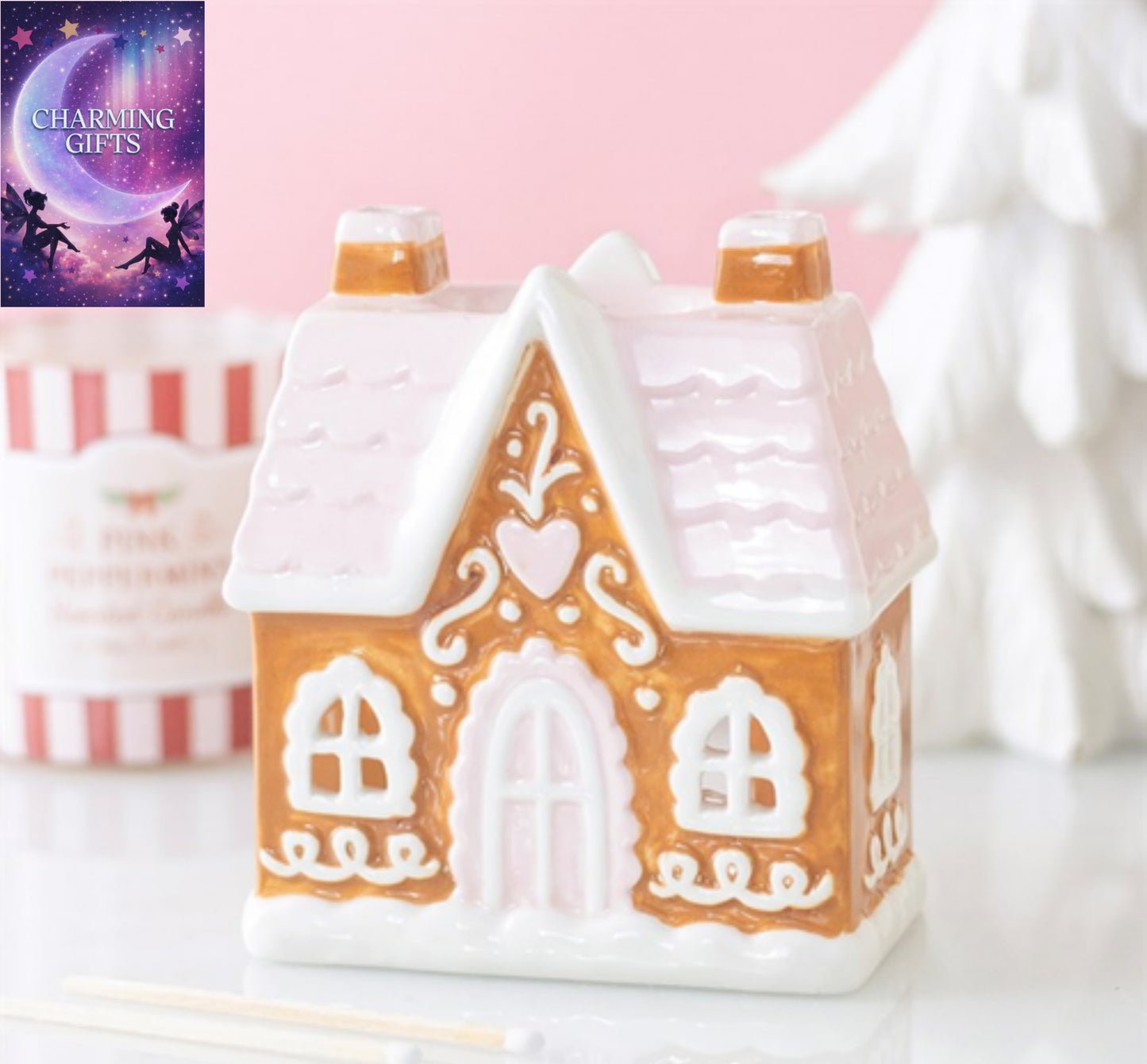Sugarplum Gingerbread House Oil Burner and Wax Warmer