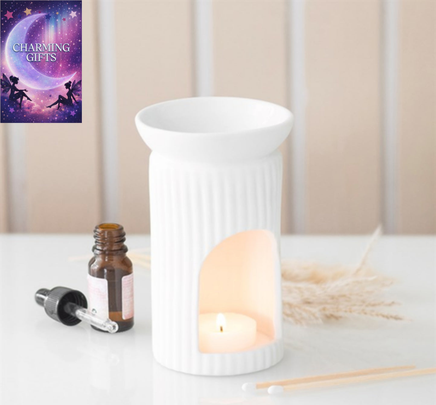 Ribbed Column Oil Burner