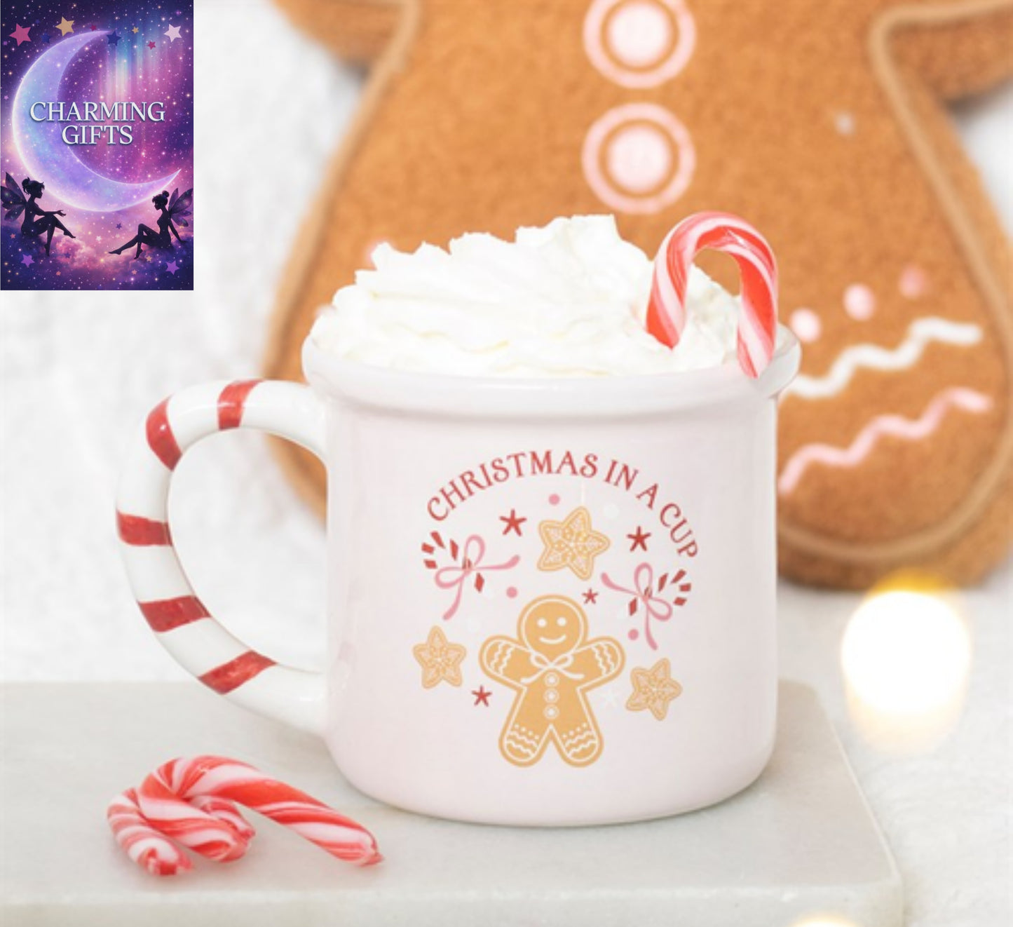 Pink Christmas in a Cup Mug