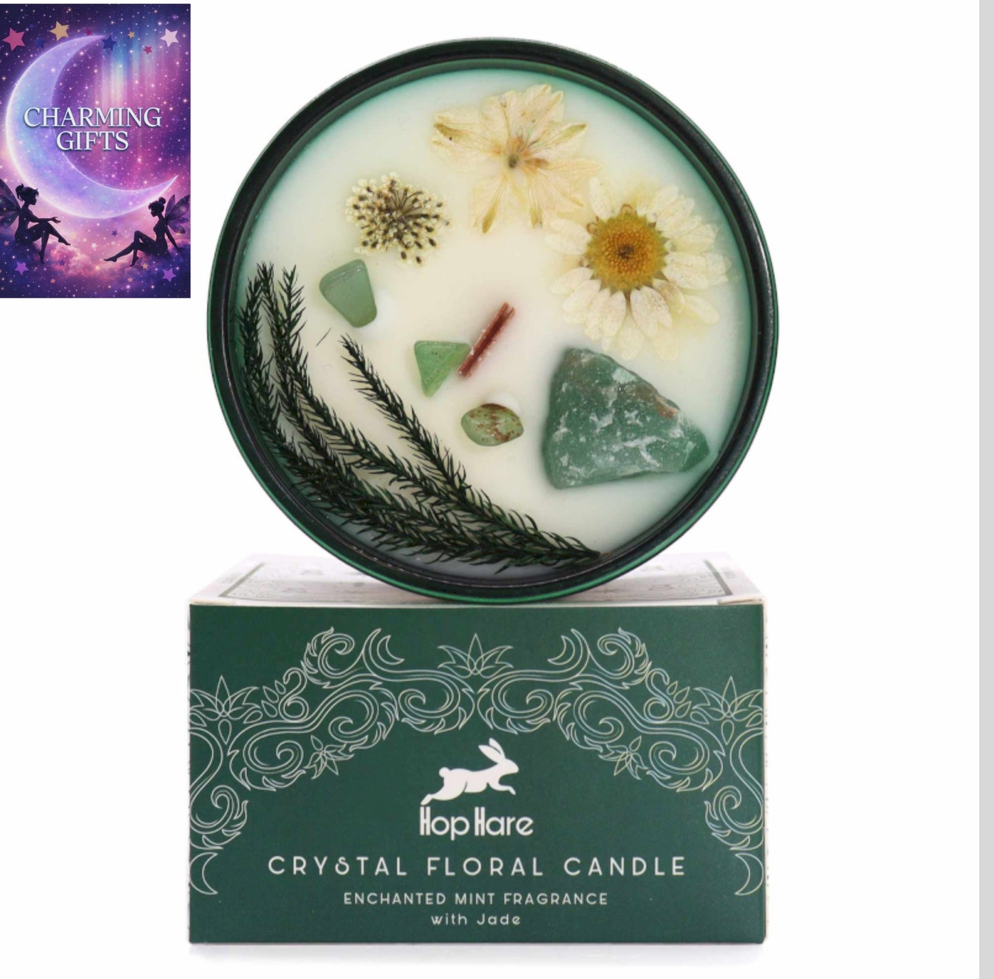 Hop Hare Crystal Magic Flower Candle - The Magician