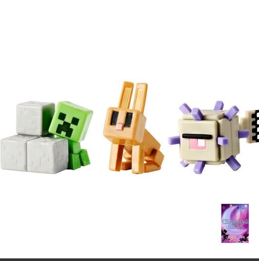 Minecraft Rabbit Elder Guardian Sneaky-Creaper Mini-Figures