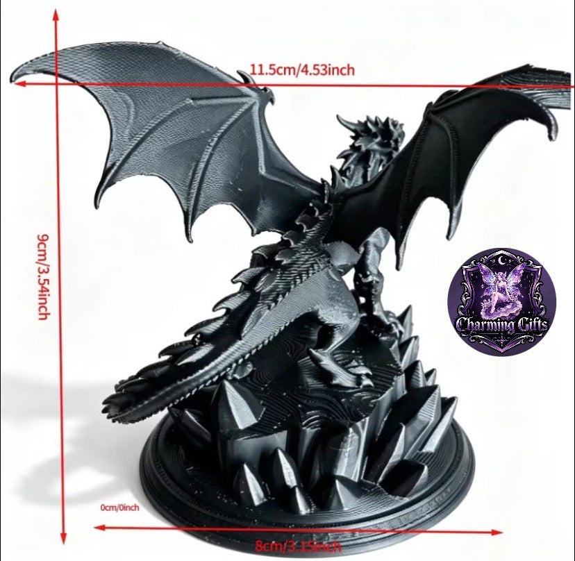 🐉 Gothic Dragon Figurine — Dark & Majestic Home Decor 🖤