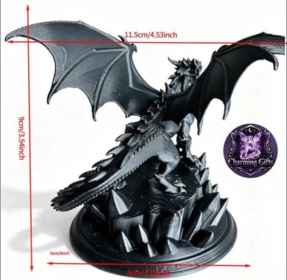 🐉 Gothic Dragon Figurine — Dark & Majestic Home Decor 🖤