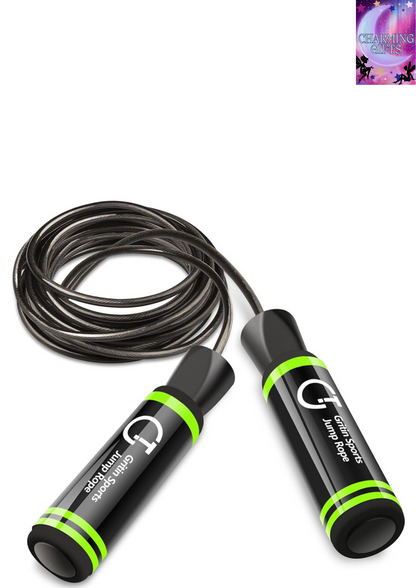 Skipping Rope, Speed Jump Rope Soft Memory Foam Handle Tangle-free Adjustable Rope&Rapid Ball Bearings Fitness Workouts Fat Burning Exercises Boxing for Adults, Kids - Length Adjuster Included.
