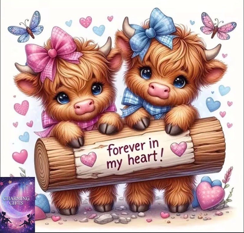 Creative New Design! Adorable Little Cow Diamond Painting Kit, Featuring Round Acrylic Diamonds, Mosaic Art Craft, Perfect for Adult Beginners to Relax, Home Wall Decoration, an Ideal Gift for Christmas